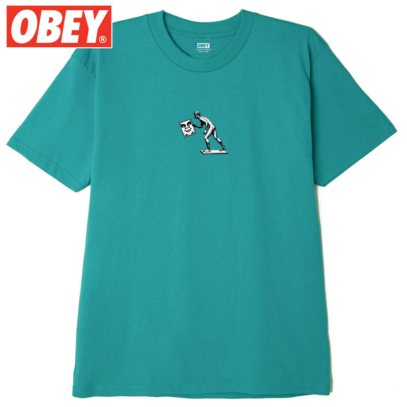 オベイ OBEY ICON RUN TEE(TEAL)オベイTシャツ OBEYTシャツ オベイ半袖 OBEY半袖