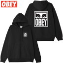 オベイ OBEY OBEY EYES ICON HOOD(ブラック 黒 BLACK)オベイパーカ OBEYパーカ オベイフーディー OBEYフーディー オベイスウェット OBEYスウェット