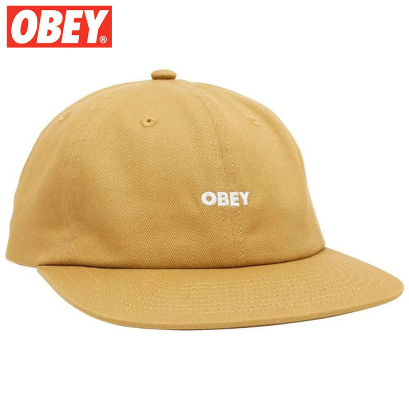 オーベイ 【ラスト1点】オベイ OBEY BOLD TWILL 6 PANEL STRAPBACK(BROWN BUTTER)オベイキャップ OBEYキャップ オベイ帽子 OBEY帽子 オベイストラップバック OBEYストラップバック