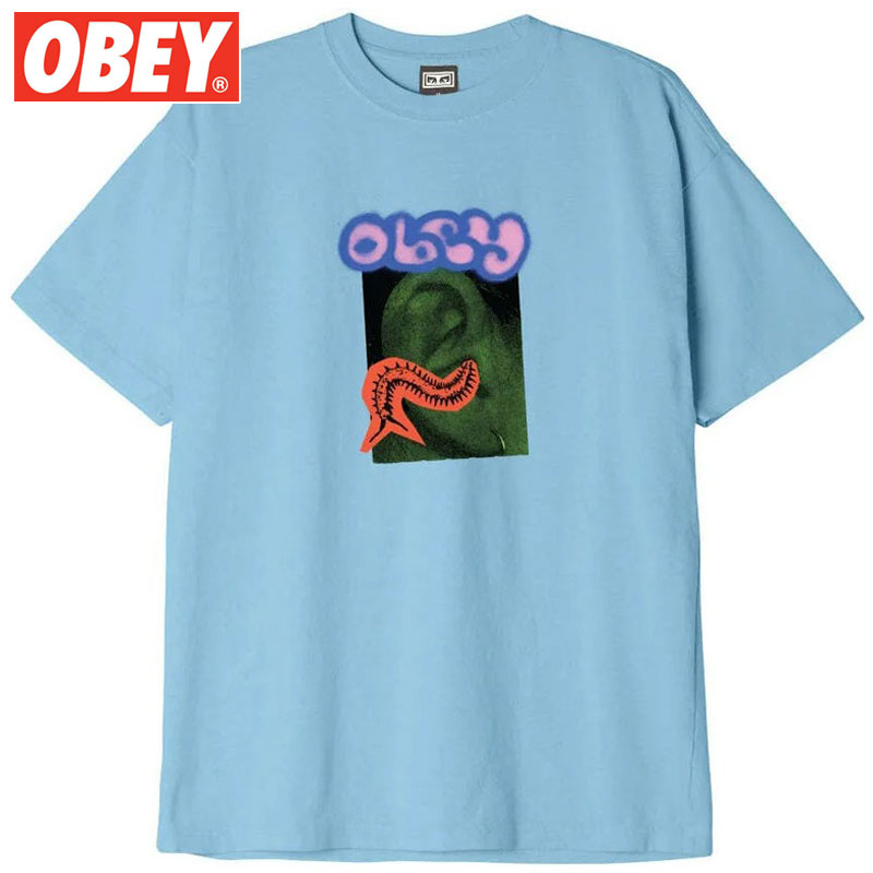 IxC OBEY OBEY EAR BUG TEE(SKY BLUE)IxCTVc OBEYTVc IxCeB[Vc OBEYeB[Vc