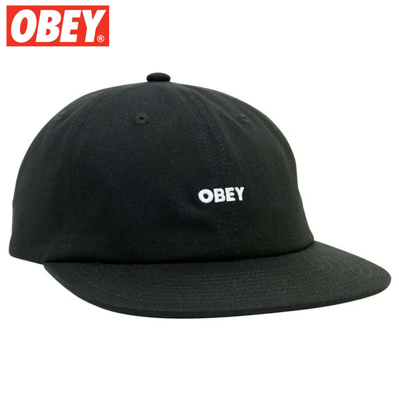オーベイ 【ラスト1点】オベイ OBEY BOLD TWILL 6 PANEL STRAPBACK(ブラック 黒 BLACK)オベイキャップ OBEYキャップ オベイ帽子 OBEY帽子 オベイストラップバック OBEYストラップバック