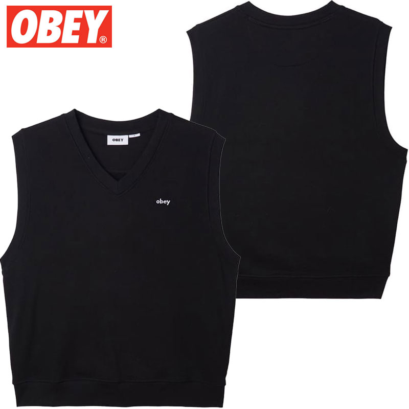 送料無料 オベイ OBEY CASE FLEECE VEST(ブ