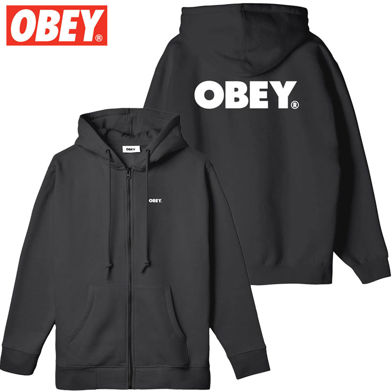  IxC OBEY OBEY BOLD ZIP HOOD(ubN  BLACK)IxCWbvp[J OBEYWbvp[J IxCXEFbg OBEYXEFbg