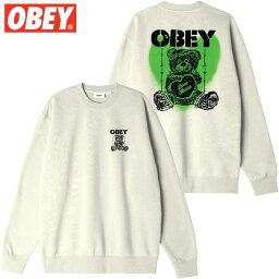 【XLサイズ ラスト1点】送料無料 オベイ OBEY OBEY LOVE HURTS CREW(クリーム UNBLEACHED)オベイクルーネック OBEYクルーネック オベイトレーナー OBEYトレーナー オベイスウェット OBEYスウェット