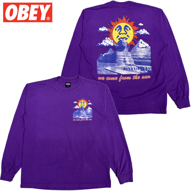 IxC OBEY OBEY WE COME FROM THE SUN LONGSLEEVE(p[v  DEWBERRY)IxCT OBEYT IxC OBEY