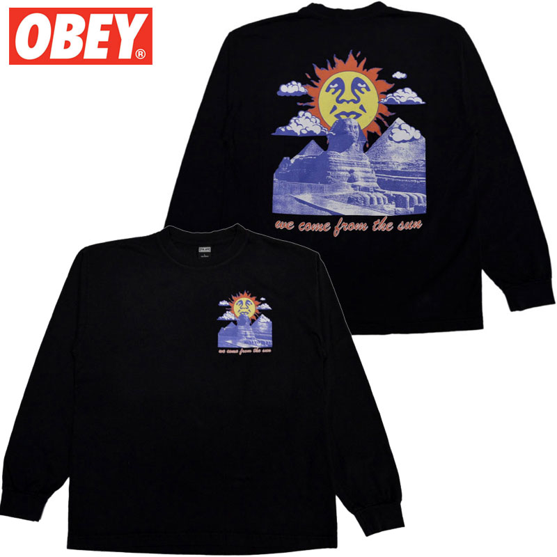 IxC OBEY OBEY WE COME FROM THE SUN LONGSLEEVE(ubN  VINTAGE BLACK)IxCT OBEYT IxC OBEY