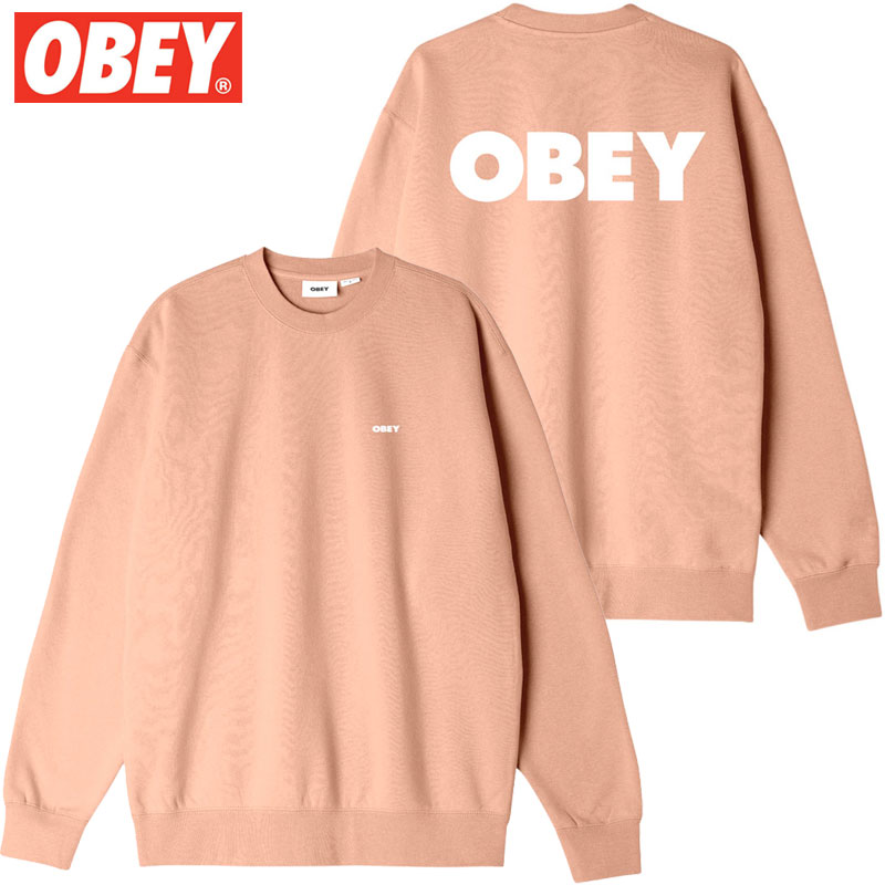  IxC OBEY OBEY BOLD CREW(PEACH PARFAIT)IxCN[lbN OBEYN[lbN IxCg[i[ OBEYg[i[ IxCXEFbg OBEYXEFbg