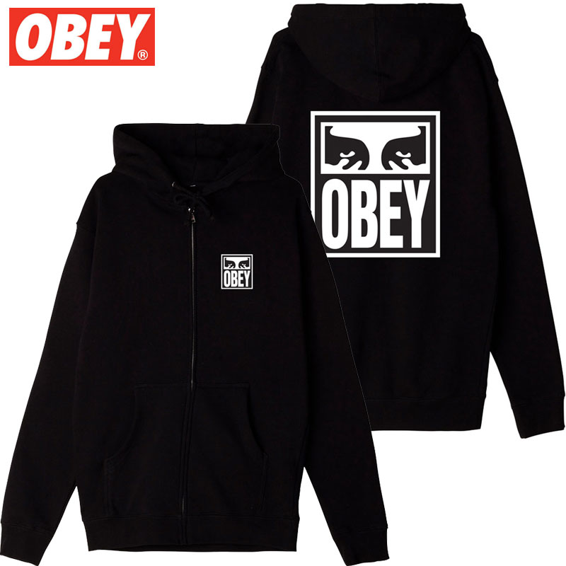 yLTCY Xg1_z IxC OBEY OBEY EYES ICON 2 ZIP HOOD(ubN  BLACK)IxCWbvp[J OBEYWbvp[J IxCXEFbg OBEYXEFbg