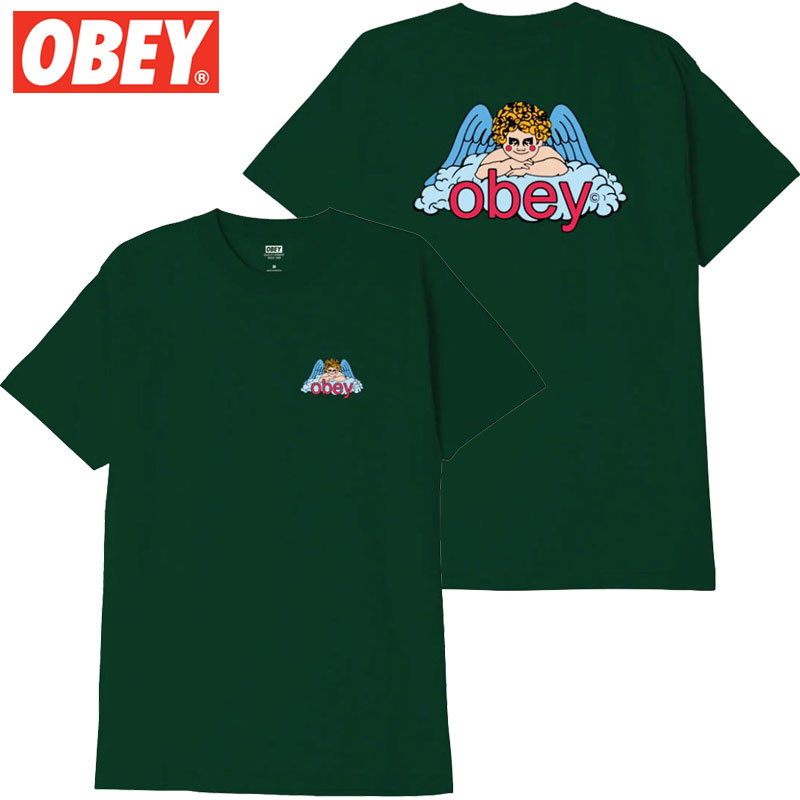 IxC OBEY OBEY HEAVEN ANGEL TEE(O[  FOREST GREEN)IxCTVc OBEYTVc IxC OBEY