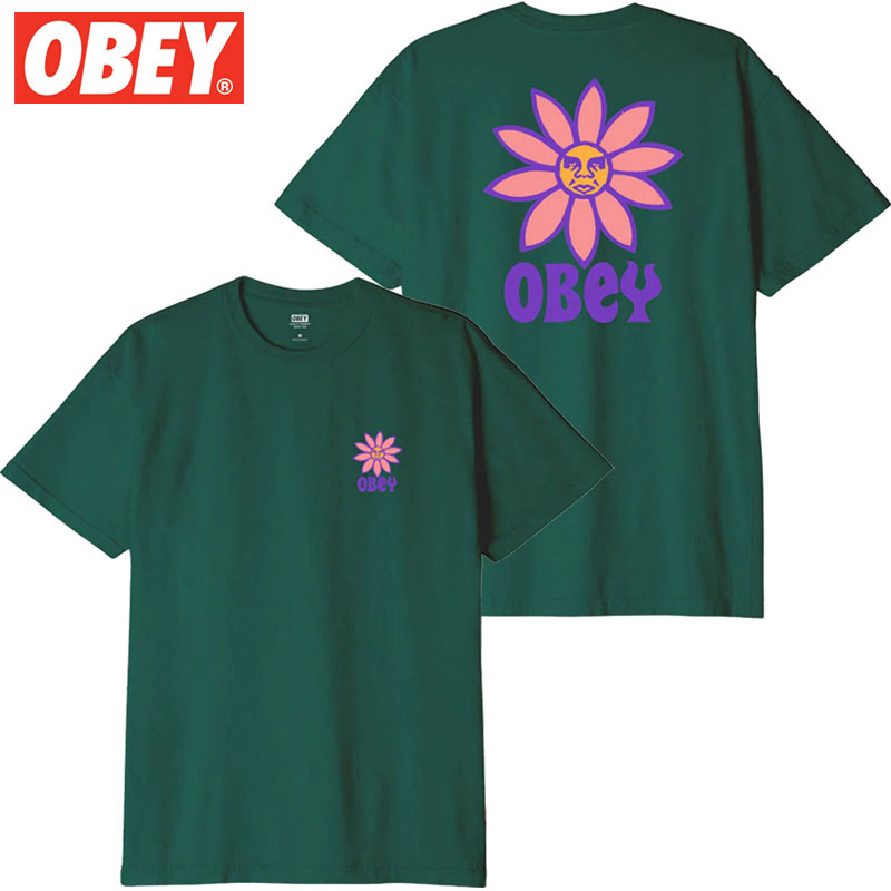 IxC OBEY OBEY PEACE FLOWER TEE(O[  ADVENTURE GREEN)IxCTVc OBEYTVc IxC OBEY