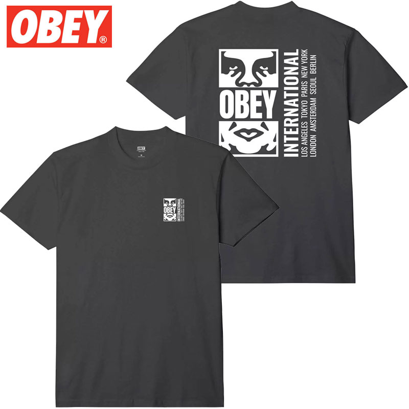 yXXLTCY Xg1_zIxC OBEY OBEY ICON SPLIT TEE(ubN  BLACK)IxCTVc OBEYTVc IxC OBEY