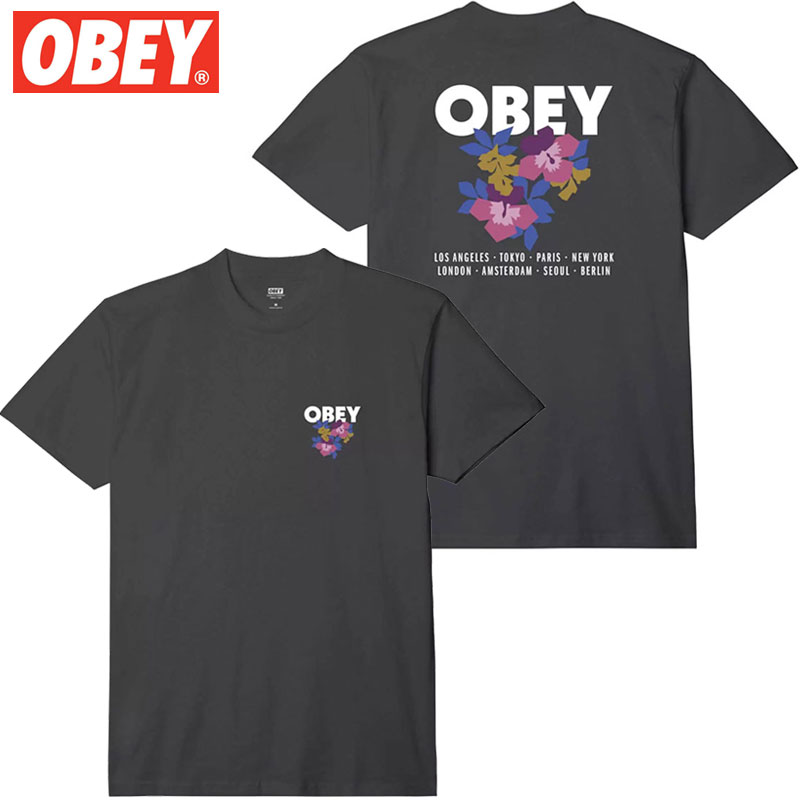 IxC OBEY OBEY FLORAL GARDEN TEE(ubN  BLACK)IxCTVc OBEYTVc IxC OBEY