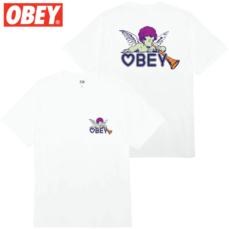 IxC OBEY OBEY BABY ANGEL TEE(zCg  WHITE)IxCTVc OBEYTVc IxC OBEY