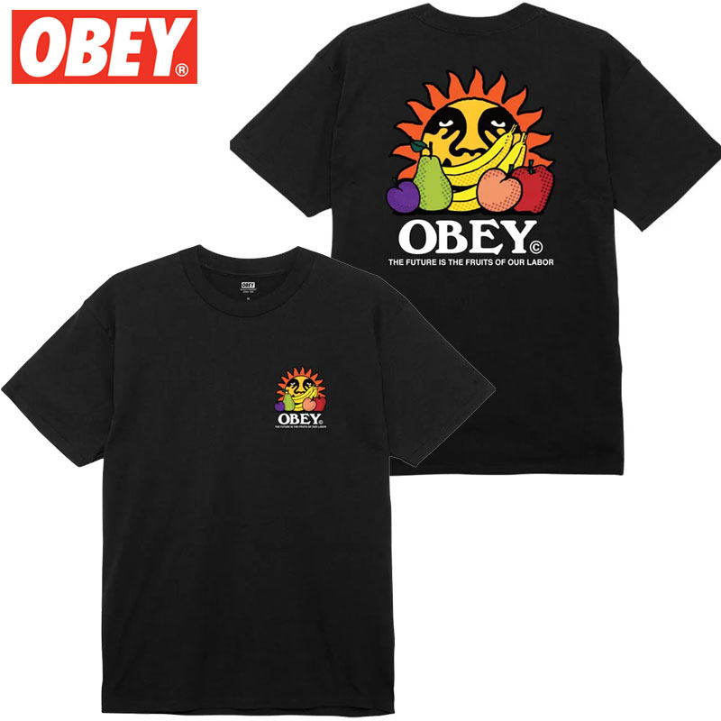 IxC OBEY THE FUTURE IS THE FRUITS OF OUR LABOR TEE(ubN  BLACK)IxCTVc OBEYTVc IxC OBEY