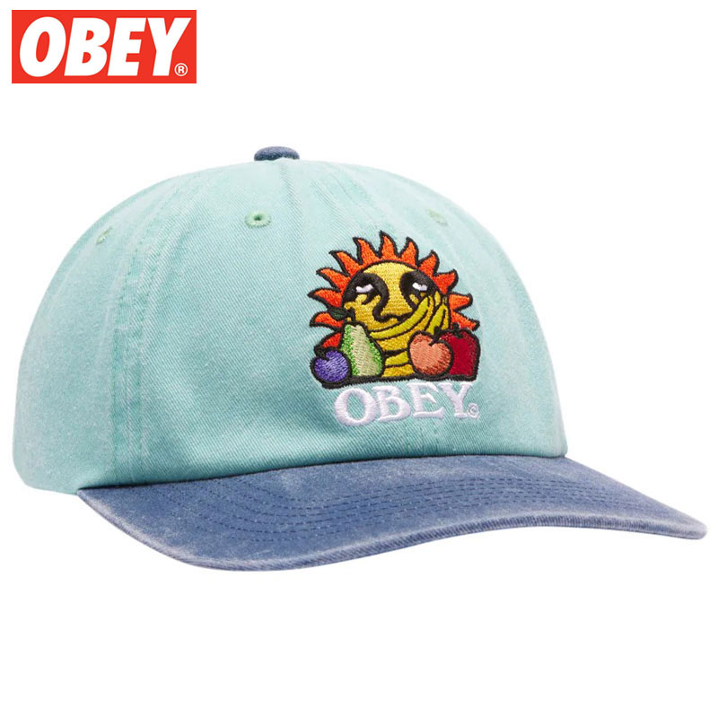 オーベイ 【ラスト1点】オベイ OBEY OBEY PIGMENT FRUITS CAP(SEA SPRAY)オベイキャップ OBEYキャップ オベイ帽子 OBEY帽子 オベイスナップバック OBEYスナップバック 刺繍