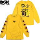 ディージーケー DGK x Bruce Lee LITTLE DRAGON LONGSLEEVE TEE(GOLD)ディージーケーロンT DGKロンT ディージーケー長袖 DGK長袖 Bruce Lee ブルース リーコラボ.