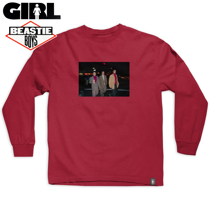 ガール GIRL BEASTIE BOYS SPIKE LONGSLEEVE(CARDINAL)ガールロンT GIRLロンT ガールロングスリーブ GIRLロングスリーブ GIRL長袖 ガール長袖 BEASTIEBOYSコラボ ビースティーボーイズコラボ