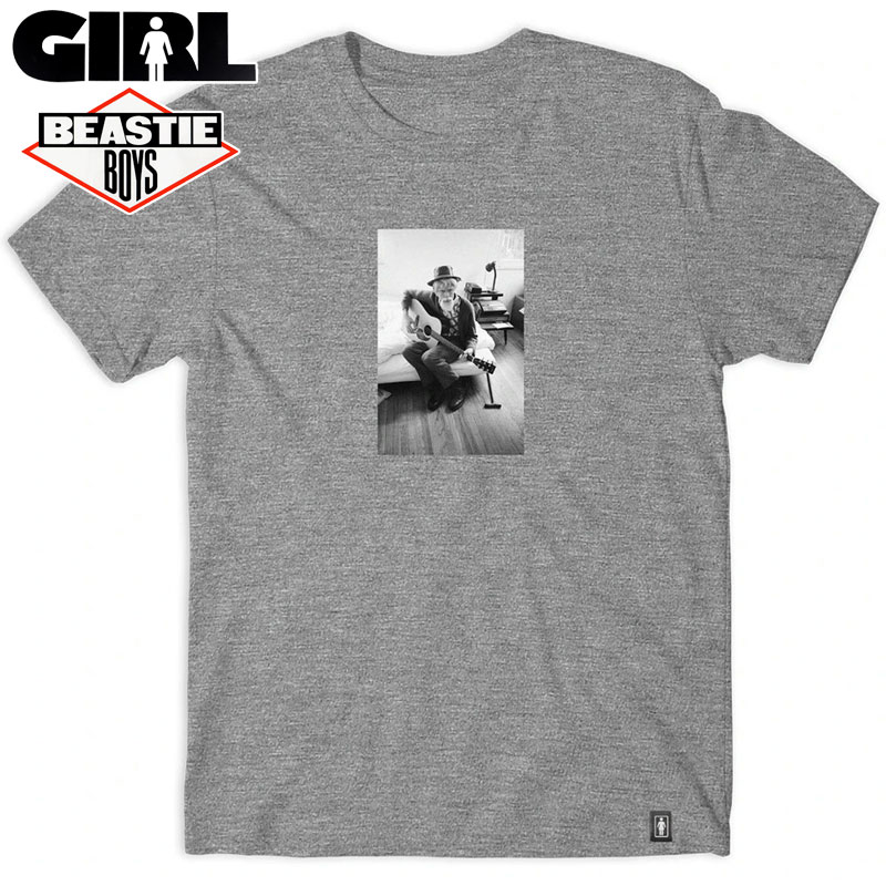 ガール GIRL BEASTIE BOYS SPIKE JONZE TEE(グレー HEATHER)ガールTシャツ GIRLTシャツ ガール半袖 GIRL半袖 BEASTIEBOYSコラボ ビースティーボーイズコラボ.