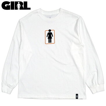 ガール GIRL HERITAGE UNBOXED LONGSLEEVE TEE(ホワイト 白 WHITE)ガールロンT GIRLロンT ガールロングスリーブ GIRLロングスリーブ GIRL長袖 ガール長袖