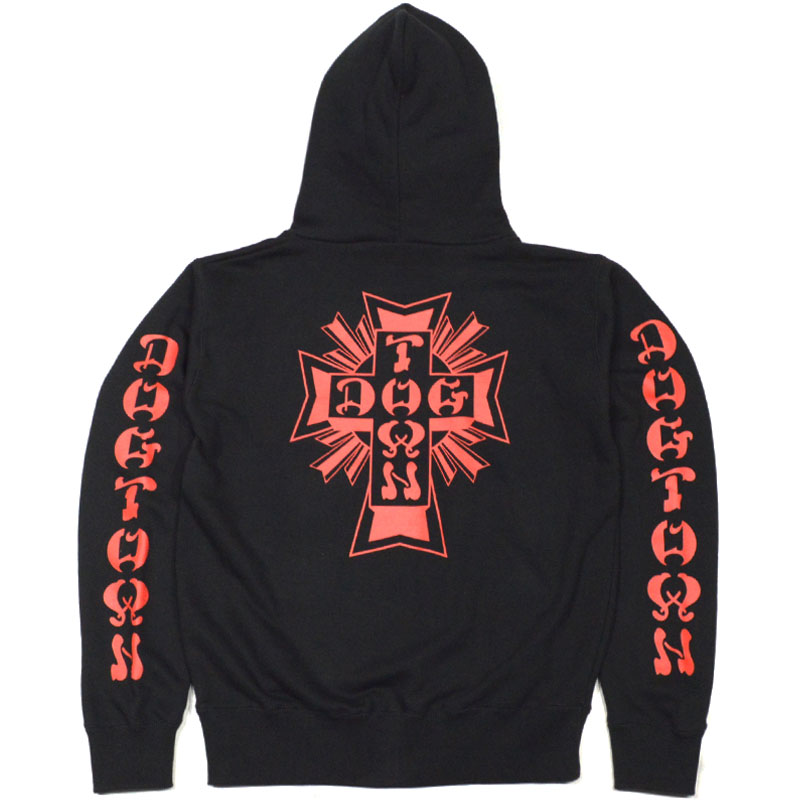 【Mサイズ ラスト1点】ドッグタウン DOGTOWN DT0105001S PULLOVER ( ブラック 黒 BLACK/RED ) ドッグタウンパーカ DOGTOWNパーカ ドッグタウンプルオーバー DOGTOWNプルオーバー.