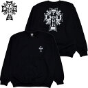 【Lサイズ ラスト1点】ドッグタウン DOGTOWN CROSS LOGO CREW SWEAT(ブラック 黒 BLACK/WHITE)ドッグタウンスウェット DOGTOWNスウェット ドッグタウントレーナー DOGTOWNトレーナー ドッグタウンクルーネック DOGTOWNクルーネック