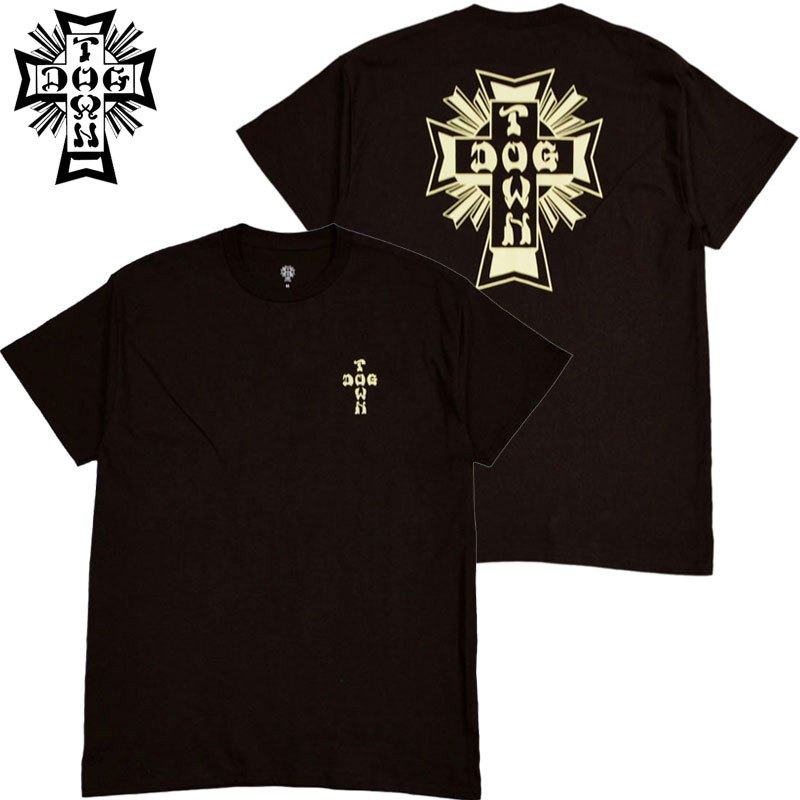 ドッグタウン DOGTOWN CLOSS LOGO S/S TEE(ブラウン DARK CHOCOLATE)ドッグタウンTシャツ DOGTOWNTシャツ ドッグタウンティーシャツ DOGTOWNティーシャツ クロスロゴ