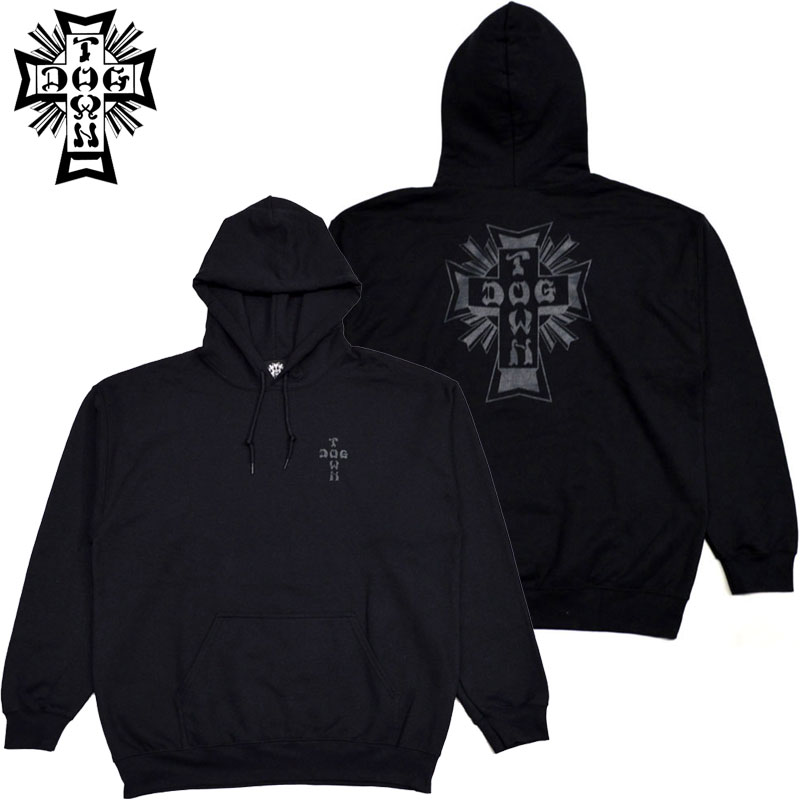 yLTCY Xg1_z hbO^E DOGTOWN CROSS LOGO HOODIE(ubN  BLACK/CHAR)hbO^Ep[J DOGTOWNp[J hbO^EvI[o[ DOGTOWNvI[o[ HOODIE t[fB[