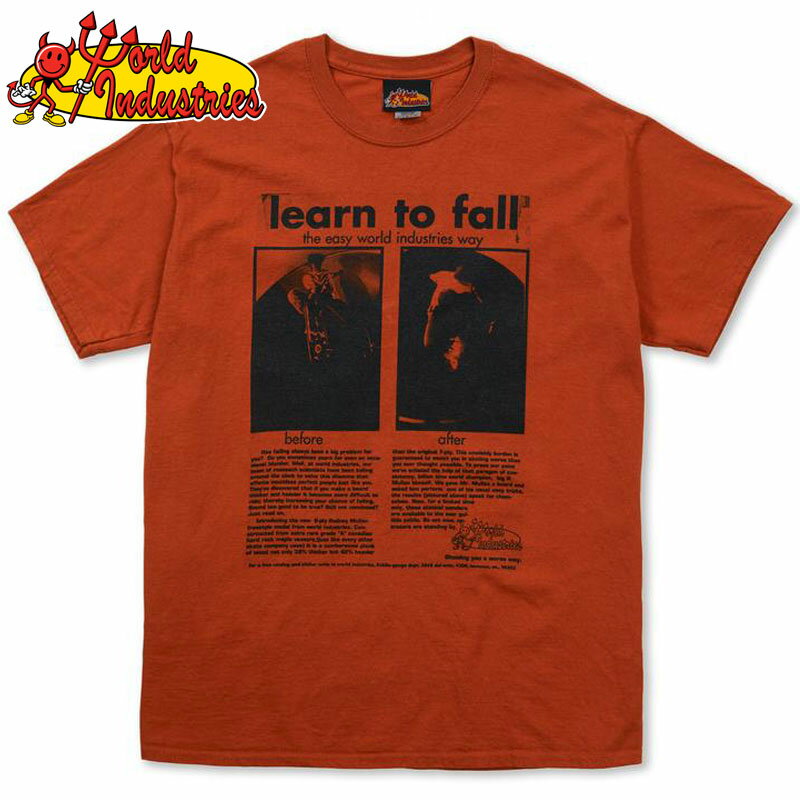 [hC_Xg[Y WORLD INDUSTRIES LEARN TO FALL PHOTO TEE(IW D.ORANGE)[hC_Xg[YTVc WORLD INDUSTRIESTVc [hC_Xg[Y WORLD INDUSTRIES