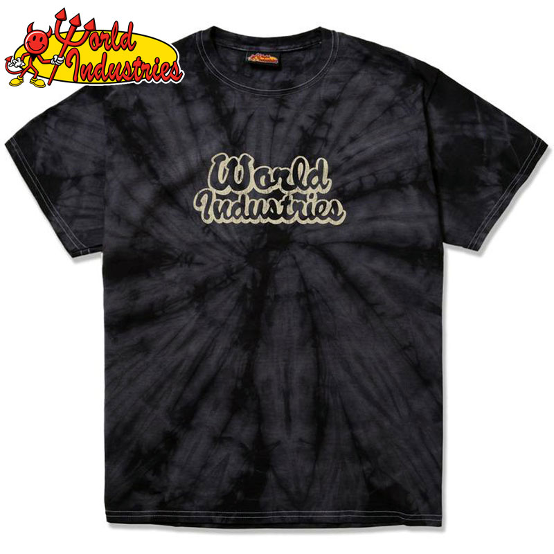 yMTCY Xg1_z[hC_Xg[Y WORLD INDUSTRIES WORLD INDUSTRIES LOGO TIE-DYE TEE(ubN  BLACK)[hC_Xg[YTVc WORLD INDUSTRIESTVc [hC_Xg[Y