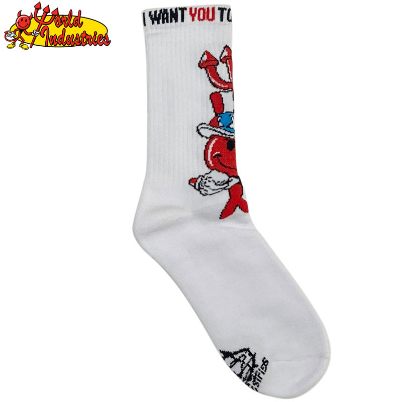 [hC_Xg[Y WORLD INDUSTRIES I WANT YOU SOCKS(zCg  WHITE)[hC_Xg[Y\bNX WORLD INDUSTRIES\bNX C