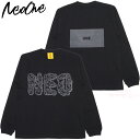 ネオワン NEO ONE WARP別注 NEOロゴ LONGSLEEVE TEE(ブラック 黒 BLACK)ネオワンロングTシャツ NEO ONEロングTシャツ ネオワンロンT NEO ONEロンT ネオワン長袖