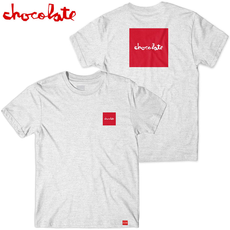 【Sサイズ ラスト1点】チョコレート CHOCOLATE SQUARE TEE(グレー ASH)チョコレートTシャツ CHOCOLATE Tシャツ チョコレート半袖 CHOCOLATE半袖