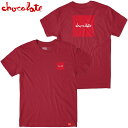 チョコレート CHOCOLATE SQUARE TEE ( CARDINAL ) チョコレートTシャツ CHOCOLATE Tシャツ チョコレート半袖 CHOCOLATE半袖