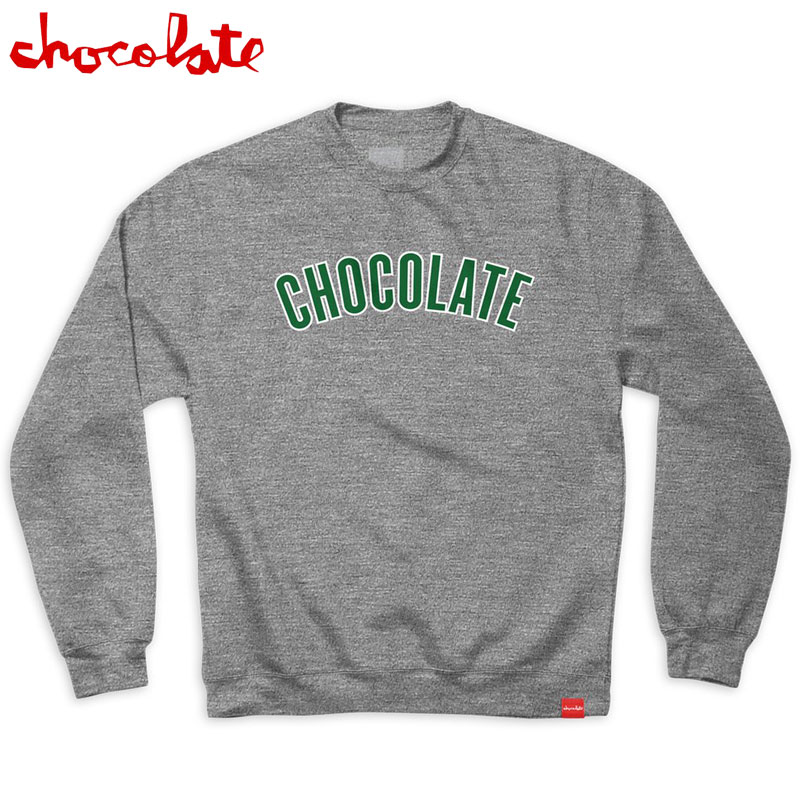 【XLサイズ ラスト1点】チョコレート CHOCOLATE LEAGUE CREW(グレー GUNMETAL HEATHER)チョコレートスウェット CHOCOLATEスウェット チョコレートクルーネック CHOCOLATEクルーネック