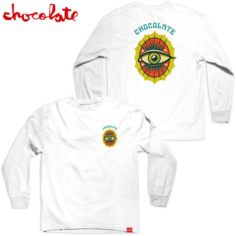 チョコレート CHOCOLATE EYE OF LOVE LONGSLEEVE(ホワイト 白 WHITE)チョコレートロンT CHOCOLATEロンT チョコレートロングスリーブ CHOCOLATEロングスリーブ CHOCOLATE長袖 チョコレート長袖