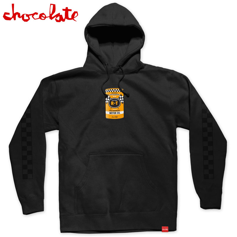 チョコレート CHOCOLATE MOTOR OIL PULLOVER(ブラック 黒 BLACK)チョコレートパーカ CHOCOLATEパーカ チョコレートプルオーバー CHOCOLATEプルオーバー