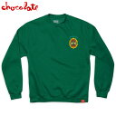 【Sサイズ ラスト1点】チョコレート CHOCOLATE EYE OF LOVE CREW ( ダークグリーン DARK GREEN ) チョコレートスウェット CHOCOLATEスウェット チョコレートクルーネック CHOCOLATEクルーネック