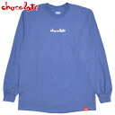 チョコレートスケートボード CHOCOLATE SKATEBOARDS CHUNK L/S TEE ( ブルー INDIGO ) チョコレートロンT CHOCOLATEロンT チョコレートロングスリーブ CHOCOLATEロングスリーブ CHOCOLATE長袖 チョコレート長袖
