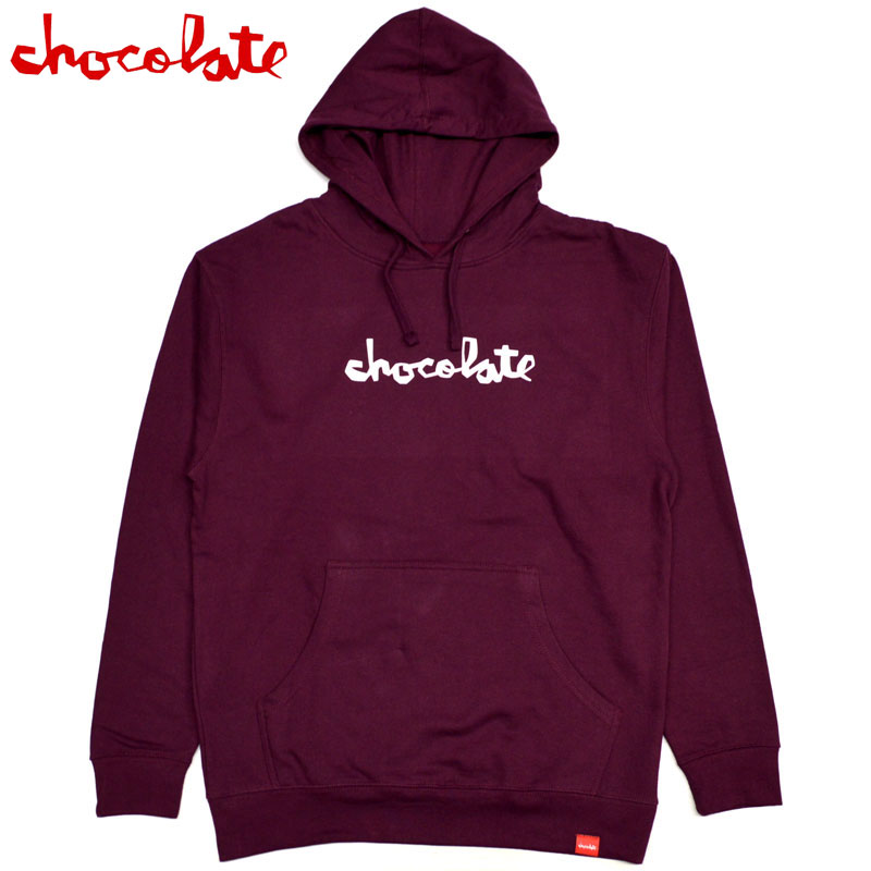 送料無料 チョコレートスケートボード CHOCOLATE SKATEBOARDS CHUNK HOOODIE(レッド MAROON)チョコレートパーカ CHOCOLATEパーカ チョコレートプルオーバー CHOCOLATEプルオーバー