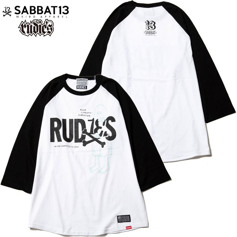 TogT[eB[ SABBAT13 x RUDIE'S RUD13fS RAGLAN T(BLACK/WHITE)TogT[eB[O SABBAT13O R{ [fB[Y ~vg