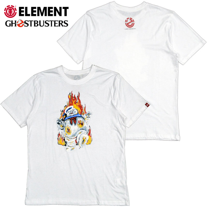 yMTCY Xg1_zGg ELEMENT x GHOSTBUSTERS INFERNO SS TEE(zCg  WHITE)GgTVc ELEMENTTVc Gg ELEMENT S[XgoX^[YR{