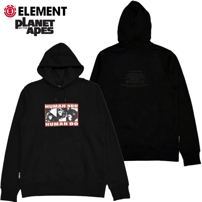 Gg ELEMENT x PLANET OF THE APES HOODIE(ubN  BLACK)Ggp[Jp[J ELEMENTp[J GgvI[o[ ELEMENTvI[o[ Gg ELEMENT ̘fR{ f