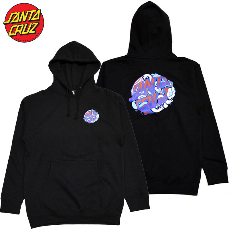 yMTCY Xg1_zT^N[Y SANTA CRUZ STRANGE DOT PULLOVER HOODED(ubN  BLACK)T^p[J SANTACRUZp[J T^vI[o[ SANTACRUZvI[o[