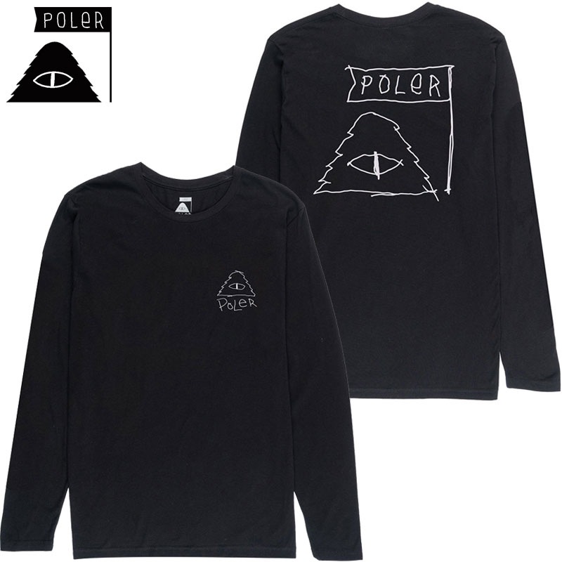 |[[ POLER SCRIBBLE LONG SLEEVE(ubN  BLACK)|[[T POLERT |[[eB[ POLEReB[