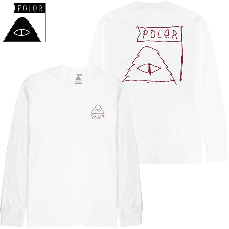 |[[ POLER SCRIBBLE LONG SLEEVE(zCg  WHITE)|[[T POLERT |[[eB[ POLEReB[