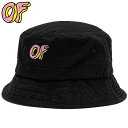 オッドフューチャー ODD FURURE HAT(ブラック 黒 BLACK)オッドフューチャーバケットハット ODD FURUREバケットハット オッドフューチャー帽子 ODD FURURE帽子 刺繍
