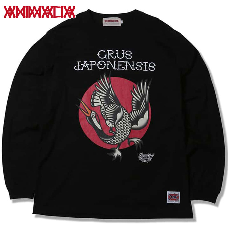 Aj}A ANIMALIA L/S TEE - CRUS JAPONENSIS(ubN  BLACK)Aj}AT ANIMALIAT Aj}A ANIMALIA