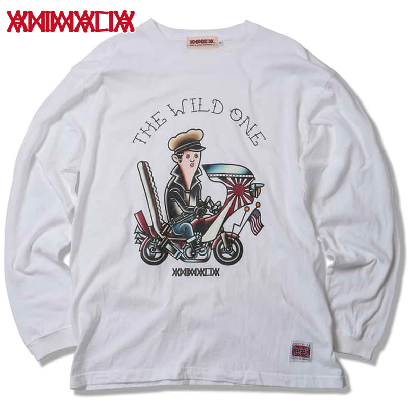 Aj}A ANIMALIA L/S TEE - THE WILD ONE(zCg  WHITE)Aj}AT ANIMALIAT Aj}A ANIMALIA