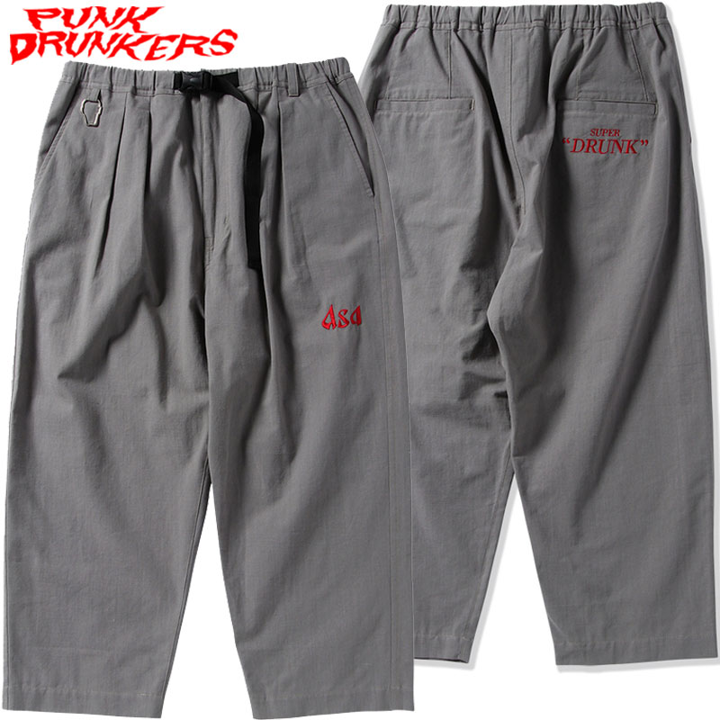 送料無料 パンクドランカーズ PUNK DRUNKERS ASAパンツ(グレー GRAY)パンクドランカーズパンツ PUNK DRUNKERSパンツ パンクドランカーズボトム PUNK DRUNKERSボトムのサムネイル