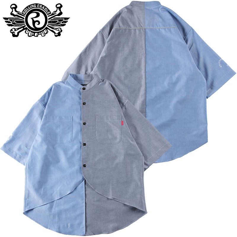 楽天WARP WEB SHOP 楽天市場店送料無料 ローリングクレイドル ROLLING CRADLE OXFORD SHIRT（ブラック 黒 BLACK-BLUE）ローリングクレイドルシャツ ROLLING CRADLEシャツ オックスフォードシャツ